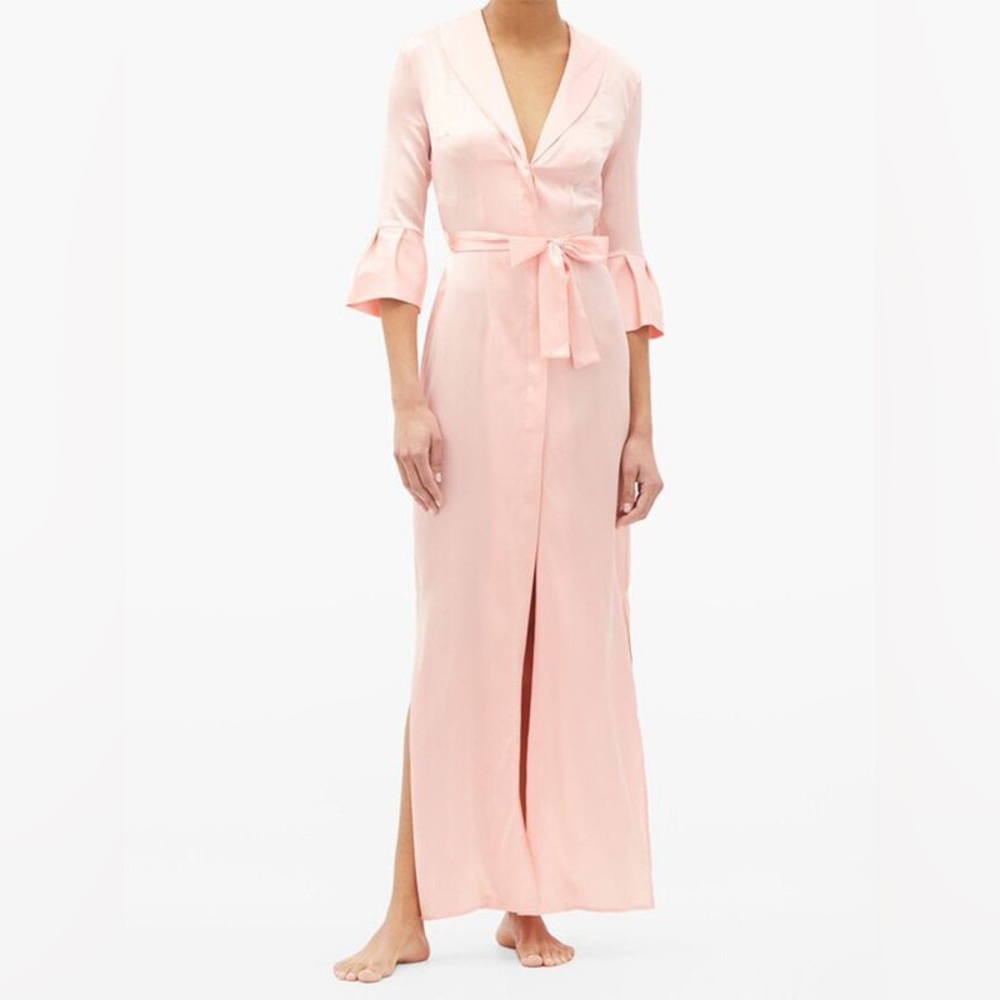 LA PERLA NEW - Exotique Silk Blend Satin Robe - Size M